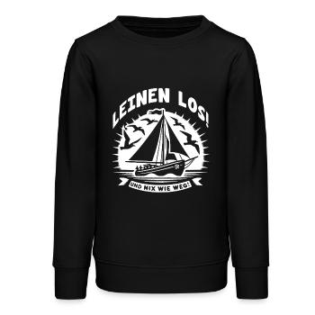 Leinen los und nichts wie weg! Wir legen ab! - Teenager Organic Sweatshirt Mini Changer von Stanley/Stella - Schwarz - Vorne - AI Model Teenager Male light (155cm)
