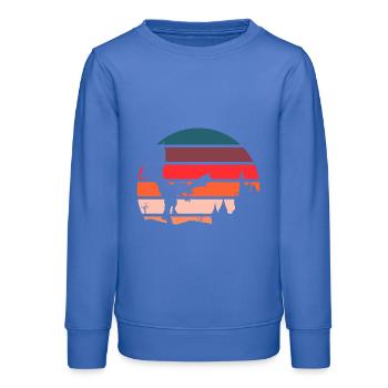 Retro Drache - Fantasy 80er 90er Vintage Design - Teenager Organic Sweatshirt Mini Changer von Stanley/Stella - carolina Blue - Vorne - AI Model Teenager Male dark (155cm)
