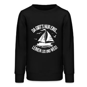 Leinen los und nichts wie weg! Wir legen ab! - Teenager Organic Sweatshirt Mini Changer von Stanley/Stella - Schwarz - Vorne - AI Model Teenager Male light (155cm)
