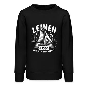 Leinen los und nichts wie weg! Wir legen ab! - Teenager Organic Sweatshirt Mini Changer von Stanley/Stella - Schwarz - Vorne - AI Model Teenager Male light (155cm)