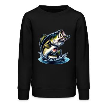 Springender Barsch - Teenager Organic Sweatshirt Mini Changer von Stanley/Stella - Schwarz - Vorne - AI Model Teenager Male light (155cm)
