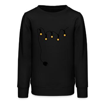 Lichterkette mit Stecker - V2 - Teenager Organic Sweatshirt Mini Changer von Stanley/Stella - Schwarz - Vorne - AI Model Teenager Male light (155cm)