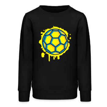 Handball Graffiti - Teenager Organic Sweatshirt Mini Changer von Stanley/Stella - Schwarz - Vorne - AI Model Teenager Male light (155cm)