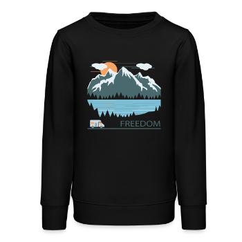 Camping - Teenager Organic Sweatshirt Mini Changer von Stanley/Stella - Schwarz - Vorne - AI Model Teenager Male light (155cm)
