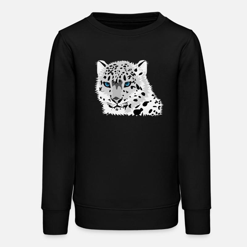 Leopard Cat - Teens Organic Sweatshirt by Stanley/Stella - black