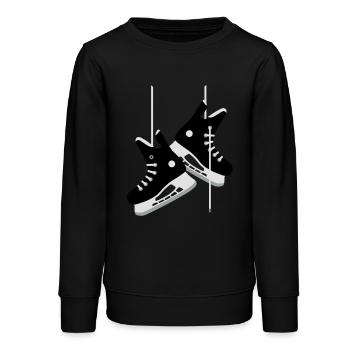 Eishockey-Schlittschuhe - Teenager Organic Sweatshirt Mini Changer von Stanley/Stella - Schwarz - Vorne - AI Model Teenager Male light (155cm)