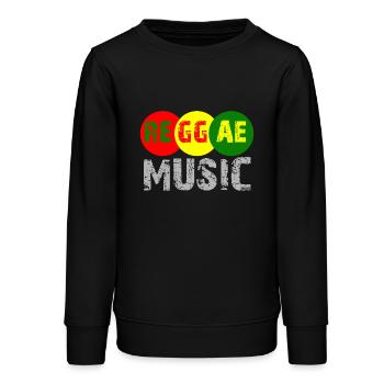 Reggae Music Color Wheel Logo - Teens Organic Sweatshirt by Stanley/Stella - black - Front - AI Model Teenager Male light (155cm)