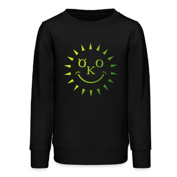 öko bio sonne Strahlen Natur Nachhaltigkeit icon - Teenager Organic Sweatshirt Mini Changer von Stanley/Stella - Schwarz - Vorne - AI Model Teenager Male light (155cm)