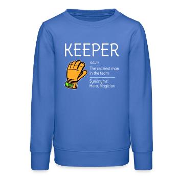 Tormann Beschreibung Torwart Definition Synonym - Teenager Organic Sweatshirt Mini Changer von Stanley/Stella - carolina Blue - Vorne - AI Model Teenager Male dark (155cm)