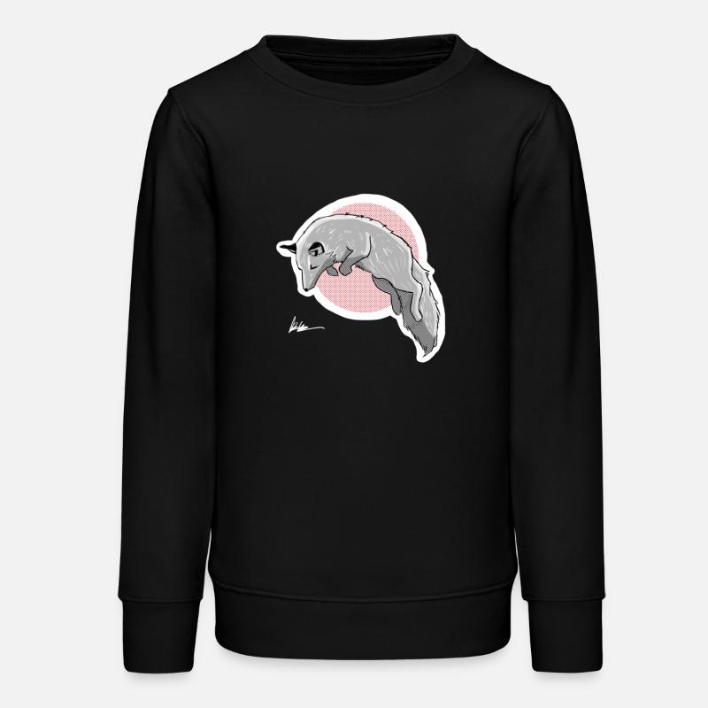 hunting snow fox - Teens Organic Sweatshirt by Stanley/Stella - black