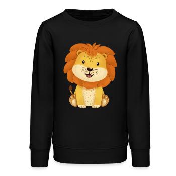 Löwe - Teenager Organic Sweatshirt Mini Changer von Stanley/Stella - Schwarz - Vorne - AI Model Teenager Male light (155cm)