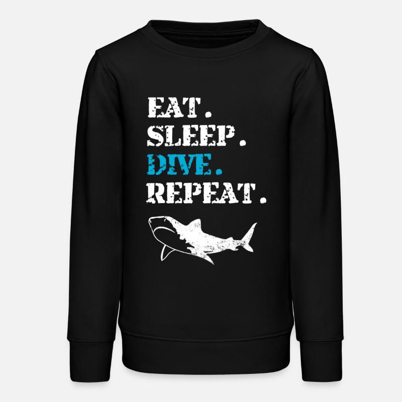 Diving Diver - Teens Organic Sweatshirt by Stanley/Stella - black