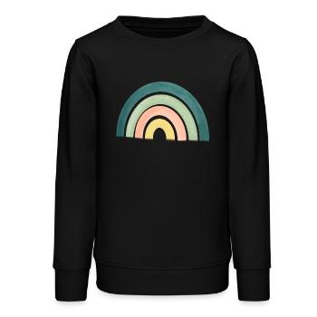 Regenbogen - Teenager Organic Sweatshirt Mini Changer von Stanley/Stella - Schwarz - Vorne - AI Model Teenager Male light (155cm)