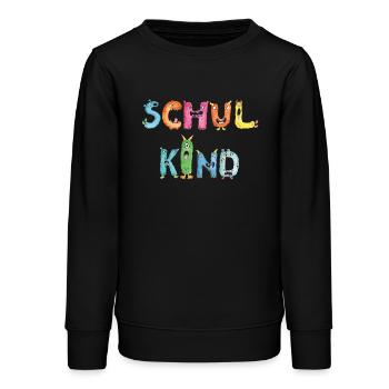 Schulkind Monster Buchstaben bunt & lustig - Teenager Organic Sweatshirt Mini Changer von Stanley/Stella - Schwarz - Vorne - AI Model Teenager Male light (155cm)