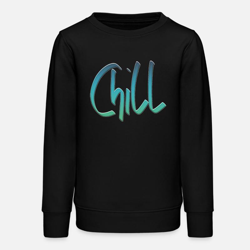 Chill again - Teens Organic Sweatshirt by Stanley/Stella - black