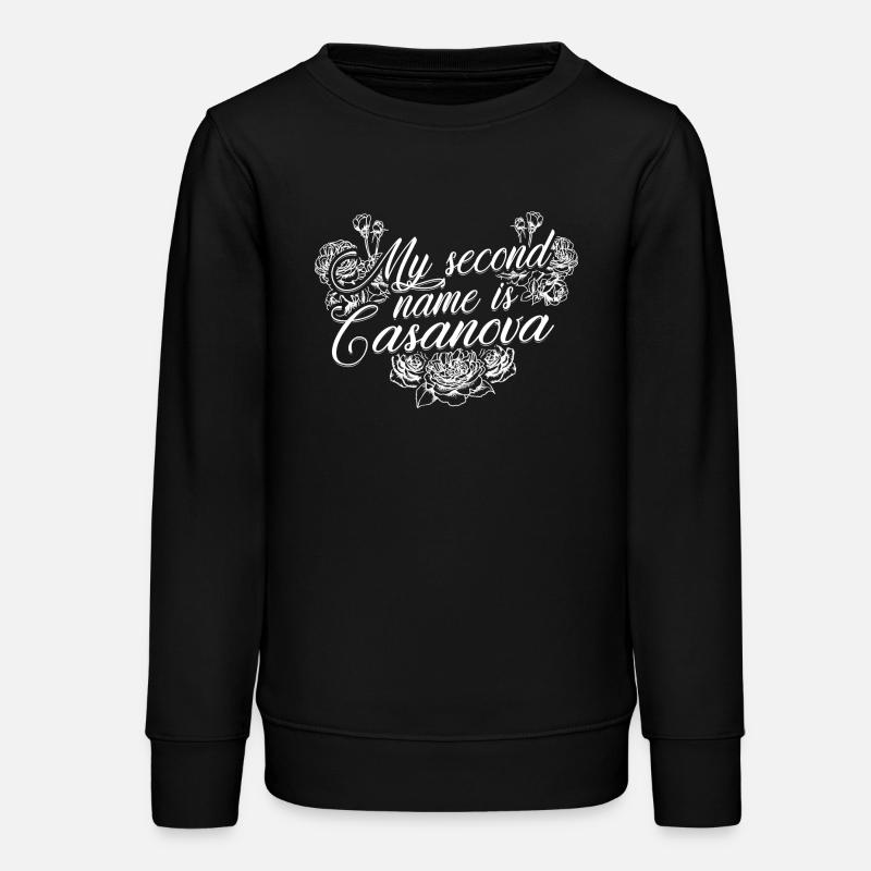 MY Second Name Is Casanova - Teens Organic Sweatshirt by Stanley/Stella - black