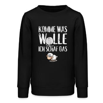 Komme was Wolle ich Schaf das - Teenager Organic Sweatshirt Mini Changer von Stanley/Stella - Schwarz - Vorne - AI Model Teenager Male light (155cm)