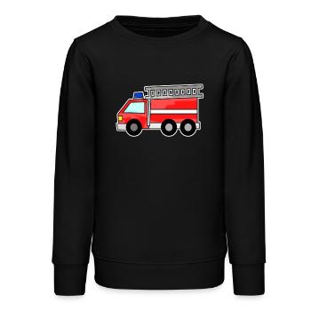 Feuerwehr - Teenager Organic Sweatshirt Mini Changer von Stanley/Stella - Schwarz - Vorne - AI Model Teenager Male light (155cm)