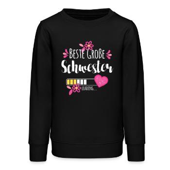 Beste Große Schwester Loading - Teenager Organic Sweatshirt Mini Changer von Stanley/Stella - Schwarz - Vorne - AI Model Teenager Male light (155cm)
