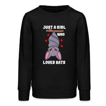 Fledermäuse Fledermausliebhaber - Teenager Organic Sweatshirt Mini Changer von Stanley/Stella - Schwarz - Vorne - AI Model Teenager Male light (155cm)