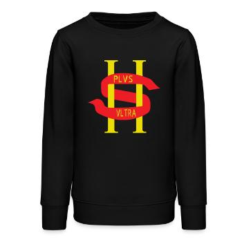 PLVS VLTRA - Teens Organic Sweatshirt by Stanley/Stella - black - Front - AI Model Teenager Male light (155cm)