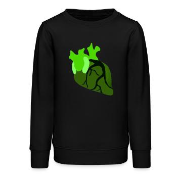 anatomische herzen, Herzform naturmuster, organe - Teenager Organic Sweatshirt Mini Changer von Stanley/Stella - Schwarz - Vorne - AI Model Teenager Male light (155cm)
