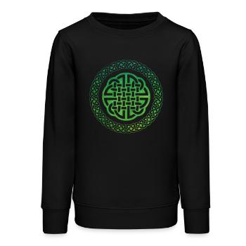 Nœud celtique - Sweat ado bio Stanley/Stella - noir - Devant - AI Model Teenager Male light (155cm)