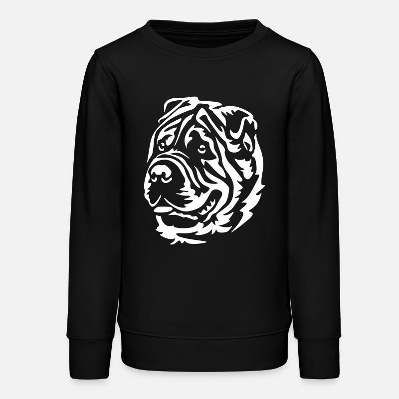 Shar-Pei Head « Black Edition » - Sweat ado bio Stanley/Stella - noir