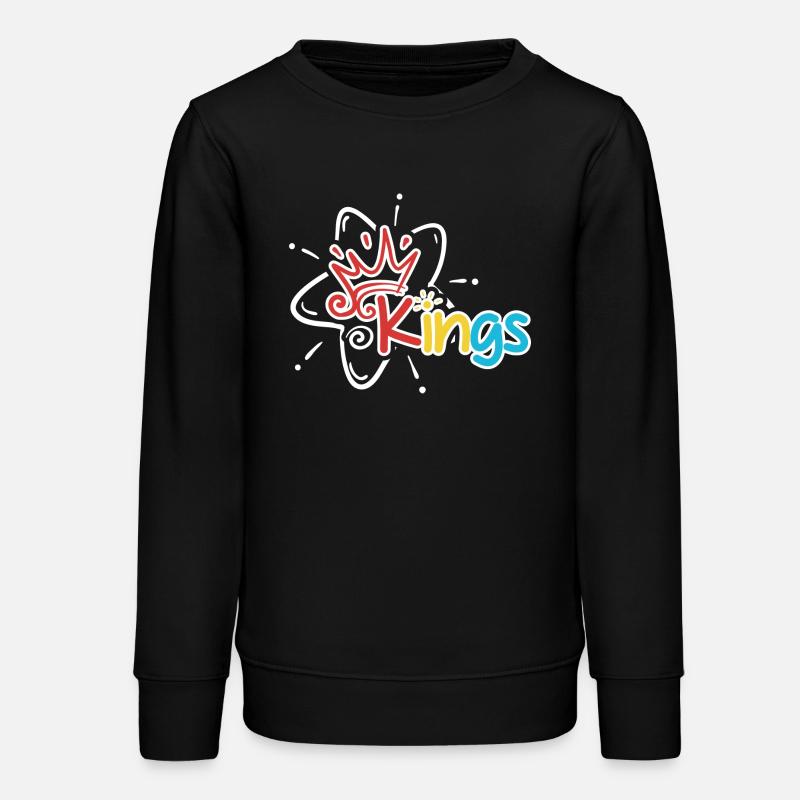 Kings Crown Atom Tee - Teens Organic Sweatshirt by Stanley/Stella - black