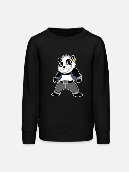 Cool Panda - Teenager Organic Sweatshirt Mini Changer von Stanley/Stella - Schwarz
