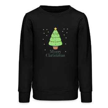 Frohe Weihnachten - Teenager Organic Sweatshirt Mini Changer von Stanley/Stella - Schwarz - Vorne - AI Model Teenager Male light (155cm)