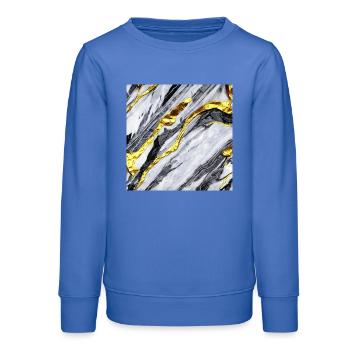 Structure en marbre or - Sweat ado bio Stanley/Stella - carolina blue - Devant - AI Model Teenager Male dark (155cm)