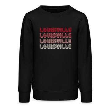 Louisville Vierfach Gradient Wortlogo - Teenager Organic Sweatshirt Mini Changer von Stanley/Stella - Schwarz - Vorne - AI Model Teenager Male light (155cm)