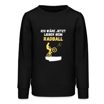 Ich wäre jetzt lieber beim Radball - Teenager Organic Sweatshirt Mini Changer von Stanley/Stella - Schwarz - Vorne - AI Model Teenager Male light (155cm)