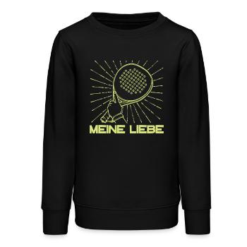 Tournoi de raquette de joueur Padel Sport - Sweat ado bio Stanley/Stella - noir - Devant - AI Model Teenager Male light (155cm)