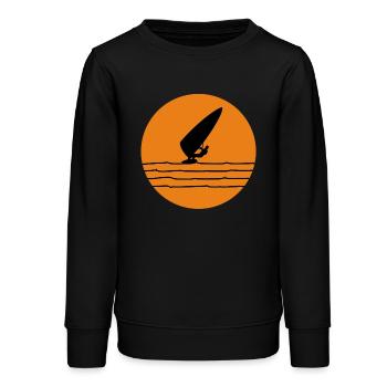 Windsurfen - Teenager Organic Sweatshirt Mini Changer von Stanley/Stella - Schwarz - Vorne - AI Model Teenager Male light (155cm)