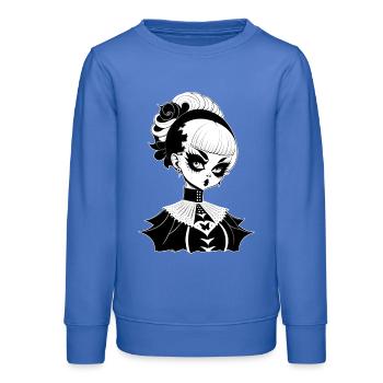 Sorcière gothique, sorcellerie gothique - Sweat ado bio Stanley/Stella - carolina blue - Devant - AI Model Teenager Male dark (155cm)