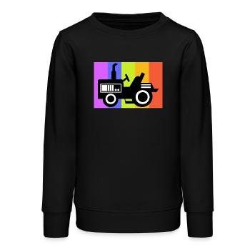 Traktor Kraftfahrzeug Biobauer Ackerbau Fahrzeug - Teenager Organic Sweatshirt Mini Changer von Stanley/Stella - Schwarz - Vorne - AI Model Teenager Male light (155cm)