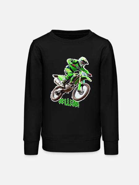 Motocross Stuntman - Teenager Organic Sweatshirt Mini Changer von Stanley/Stella - Schwarz