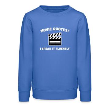 Movies Film Schauen Statement Streaming Theater - Teenager Organic Sweatshirt Mini Changer von Stanley/Stella - carolina Blue - Vorne - AI Model Teenager Male dark (155cm)