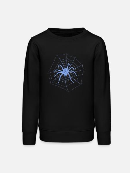 Spinne im Spinnennetz für Halloween - Teenager Organic Sweatshirt Mini Changer von Stanley/Stella - Schwarz