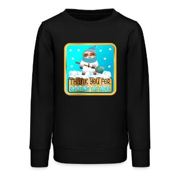 PELLETER LA NEIGE - MERCI PARESSEUX - Sweat ado bio Stanley/Stella - noir - Devant - AI Model Teenager Male light (155cm)