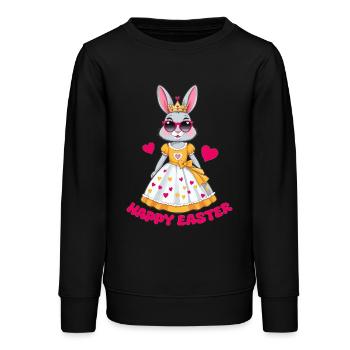 Osterhase Königin - Teenager Organic Sweatshirt Mini Changer von Stanley/Stella - Schwarz - Vorne - AI Model Teenager Male light (155cm)