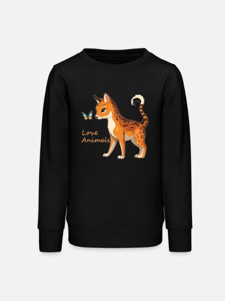 Tierliebe - Teenager Organic Sweatshirt Mini Changer von Stanley/Stella - Schwarz