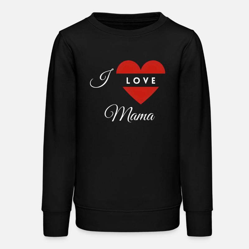 Heart Shape with Love Message for Mom - Teens Organic Sweatshirt by Stanley/Stella - black