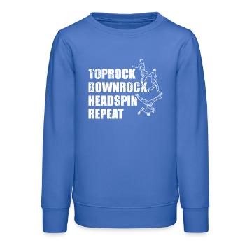 Breakdance Techniken - Teenager Organic Sweatshirt Mini Changer von Stanley/Stella - carolina Blue - Vorne - AI Model Teenager Male dark (155cm)