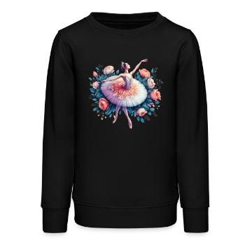 Balletttänzerin mit Tutu - Teenager Organic Sweatshirt Mini Changer von Stanley/Stella - Schwarz - Vorne - AI Model Teenager Male light (155cm)