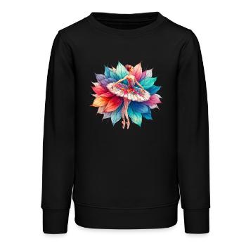 Balletttänzerin mit Tutu - Teenager Organic Sweatshirt Mini Changer von Stanley/Stella - Schwarz - Vorne - AI Model Teenager Male light (155cm)