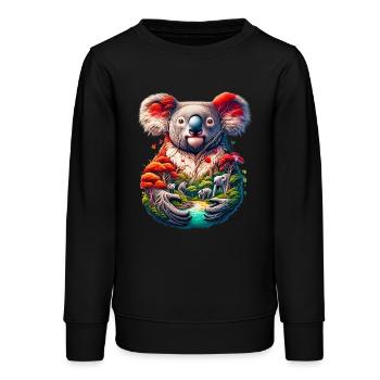 Koala - Teenager Organic Sweatshirt Mini Changer von Stanley/Stella - Schwarz - Vorne - AI Model Teenager Male light (155cm)