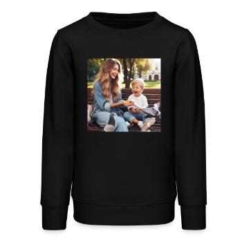 Mutter und Sohn - Teenager Organic Sweatshirt Mini Changer von Stanley/Stella - Schwarz - Vorne - AI Model Teenager Male light (155cm)